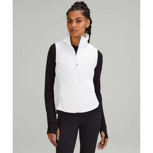 Lululemon Push Your Pace Vest White‎ Size 10 Running Layer Women's Primaloft
